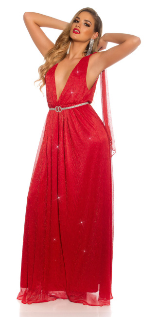 Red Carpet Greek Goddess Look gown Red